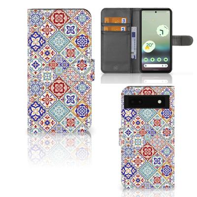 Google Pixel 6A | Bookcase | Tiles Color | Portemonnee hoesje