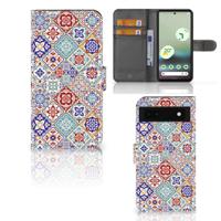 Google Pixel 6A | Bookcase | Tiles Color | Portemonnee hoesje