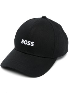 BOSS casquette en coton à logo brodé - Noir