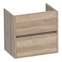 Brauer Adore - Onderkast Ondiep - 60 cm - met 2 Softclose Lades Greeploos en 1 Sifon Uitsparing - Sunlit