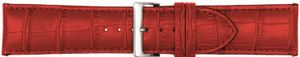 Horlogeband Poletto 454S.07.24 Leder Rood 24mm