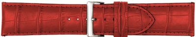 Horlogeband Poletto 454S.07.24 Leder Rood 24mm