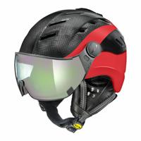 CP Camurai Carbon zwart-rood skihelm - meekleurend vizier - kies uit 4 soorten !