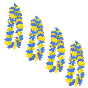 24x Blauw/gele hawaii slingers
