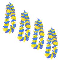 24x Blauw/gele hawaii slingers