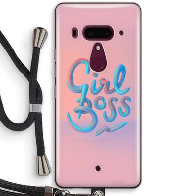 Girl boss: HTC U12+ Transparant Hoesje met koord