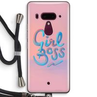 Girl boss: HTC U12+ Transparant Hoesje met koord