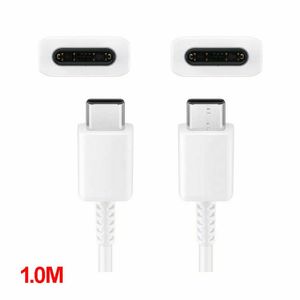 Genuine Samsung Galaxy Note 20 Ultra S20 Type-C to Type-C 1m 3A Fast Charger Cable White