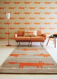 Scion - Mr Fox Cinnamon 25303 - 140x200 cm Vloerkleed