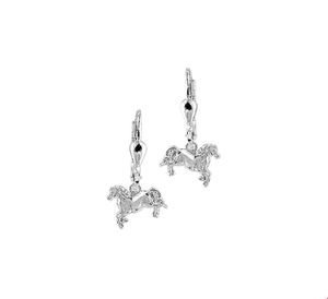 Oorhangers Paard zilver 10.5 x 22 mm