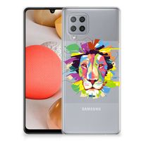 Samsung Galaxy A42 Telefoonhoesje met Naam Lion Color - thumbnail