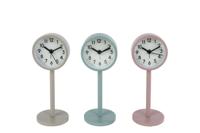 Klok Rikki S roze/groen/beige 3 assorti metaal 1xLR44in