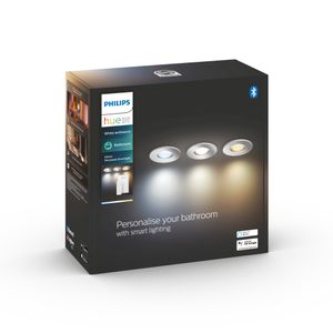 Philips Hue Adore badkamerinbouwspot White Ambiance 3-pack + dimmer