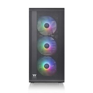 Thermaltake CA-1X2-00M1WN-00 Midi-tower Gaming-behuizing Zwart 3 voorgeïnstalleerde LED-ventilators, Zijvenster