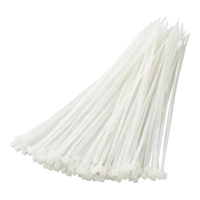 Tiewraps-kabelbinders - 100x stuks - wit - 20 cm - kunststof