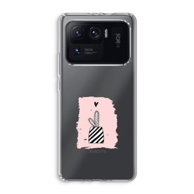 Zwart-wit cactus: Xiaomi Mi 11 Ultra Transparant Hoesje