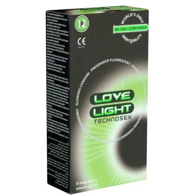 TechnoSex Love Light Lichtgevende Condooms (doosje 3 Stk) 12 stuks