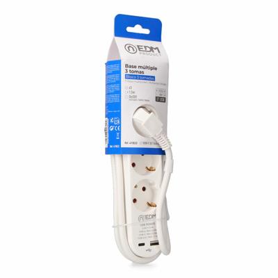 3-voudige Stekkerdoos met Schakelaar EDM 41822 Wit 3680 W 250 V 30 W (1,5 m)