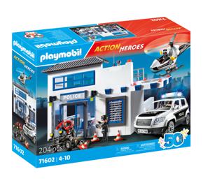 PLAYMOBIL Action Heroes - Politiestation met voertuigen constructiespeelgoed 71602