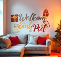 welkom sint & piet sinterklaas sticker