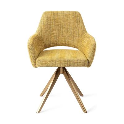 Jesper Home Yanai eetkamerstoel Lemon Limes turn gold