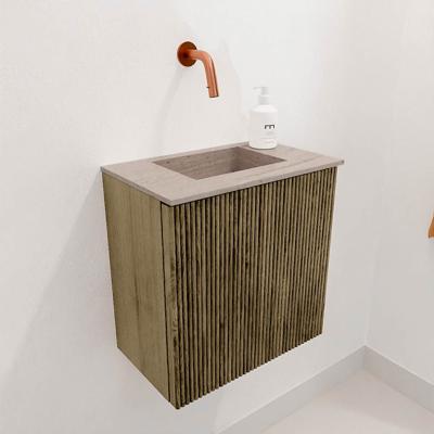 Toiletmeubel Mondiaz Joya Dlux | 40 cm | Meubelkleur Dusk | Faye wastafel Saba Wasbak Midden | Zonder kraangat(en)