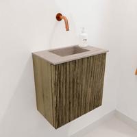Toiletmeubel Mondiaz Joya Dlux | 40 cm | Meubelkleur Dusk | Faye wastafel Saba Wasbak Midden | Zonder kraangat(en)