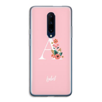 Pink Bouquet: OnePlus 7 Pro Transparant Hoesje