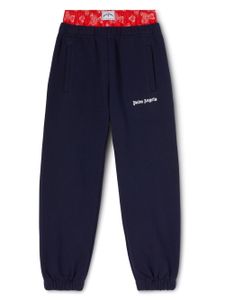 Palm Angels Kids pantalon de jogging à taille élastiquée - Bleu