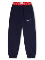 Palm Angels Kids pantalon de jogging à taille élastiquée - Bleu