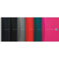 Oxford Office Essentials spiraalschrift, 180 bladzijden, ft A5, geruit 5 mm, geassorteerde kleuren
