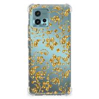 otorola Moto G72 Case Gouden Bloemen