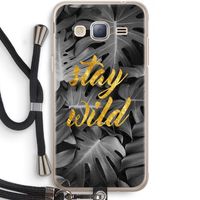 Stay wild: Samsung Galaxy J3 (2016) Transparant Hoesje met koord