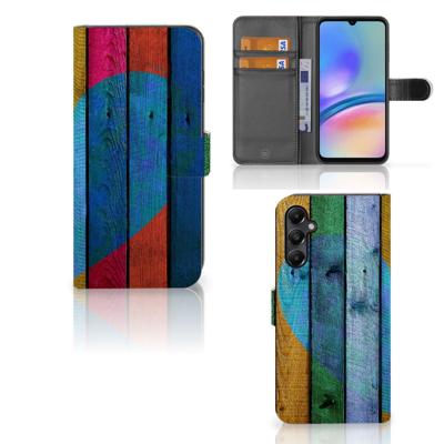 Samsung Galaxy A05s | Book Style Case | Wood Heart - Cadeau voor je Vriend | Portemonnee hoesje