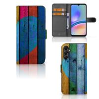 Samsung Galaxy A05s | Book Style Case | Wood Heart - Cadeau voor je Vriend | Portemonnee hoesje