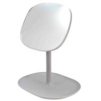 Svenska Living badkamer make-up spiegel - op voet - grijs - 21,5 x 17,5 cm - kunststof