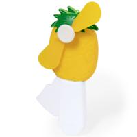 Mini ventilator/handventilator Manhattan - ananas - 7 x 13 x 3 cm - verkoeling in zomer