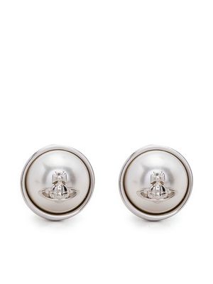 Vivienne Westwood puces d'oreilles à motif Orb - Argent