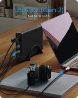 ICY BOX IB-382H-C31 HDD-/SSD-behuizing Zwart 2.5/3.5" - thumbnail