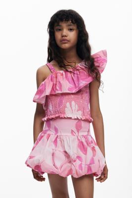 Korte peplumrok - RED - 9/10