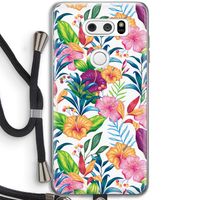 Tropisch 2: LG V30 Transparant Hoesje met koord