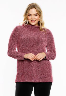 Yoek Shirt A-lijn turtle neck | Roze | Maat 42/44