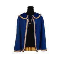 Prinsenmantel kort blauw goud