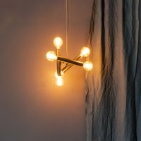 Zuiver Hanglamp 'Hawk' 6-lamps, kleur Zwart