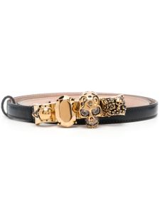 Alexander McQueen ceinture en cuir The Knuckle à boucle - Noir