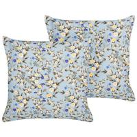 Beliani-VALLORIA-Buitenkussen set van 2-Blauw-45 x 45 cm-Polyester - thumbnail