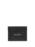 Baldinini porte-cartes à motif monogrammé - Noir