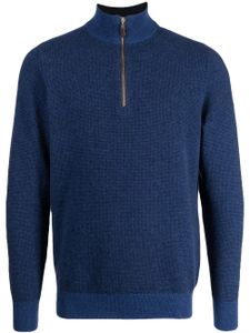 N.Peal pull Carnaby à col zippé - Bleu