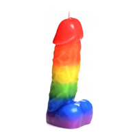 XR Brands Pride Pecker - Rainbow Drip Candle - thumbnail