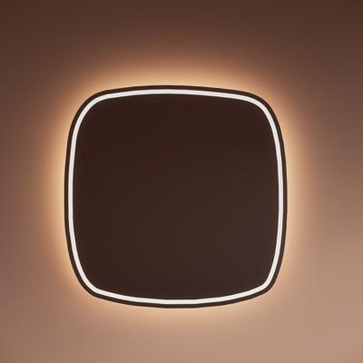 Badkamerspiegel Gliss Design Axis | 80x80 cm | Directe en indirecte LED verlichting | Sensor bediening | Met spiegelverwarming